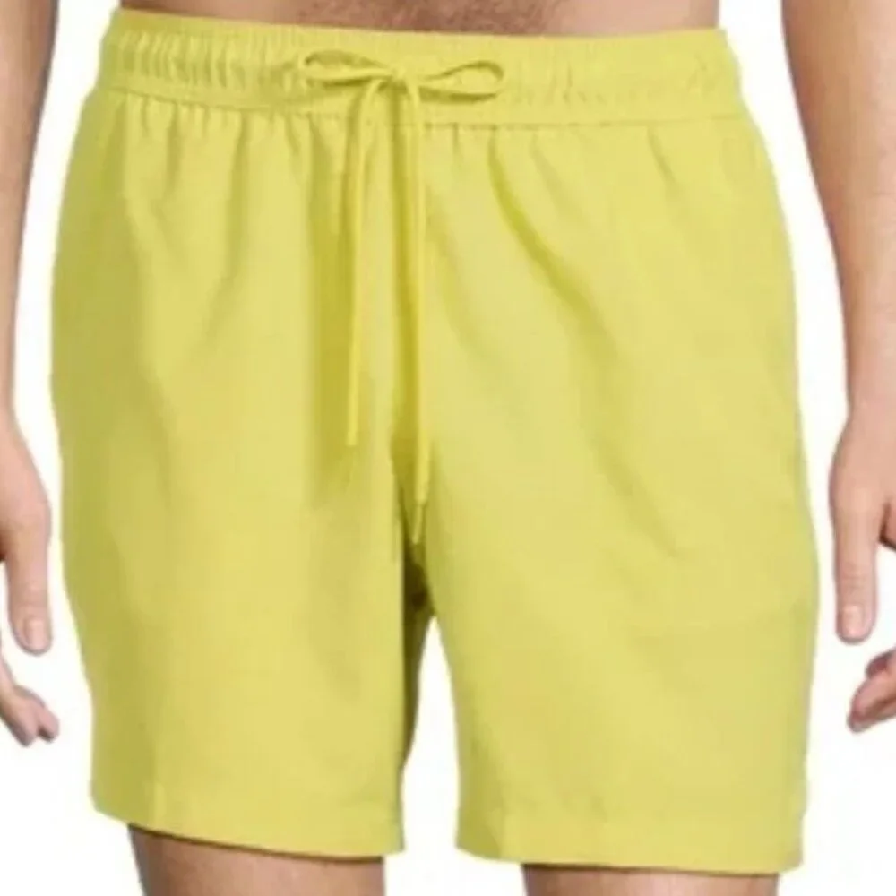 Pale Yellow Men's 3XL Swim Trunks Swim Shorts 6 Inch Inseam SIZE 48-50 NEW